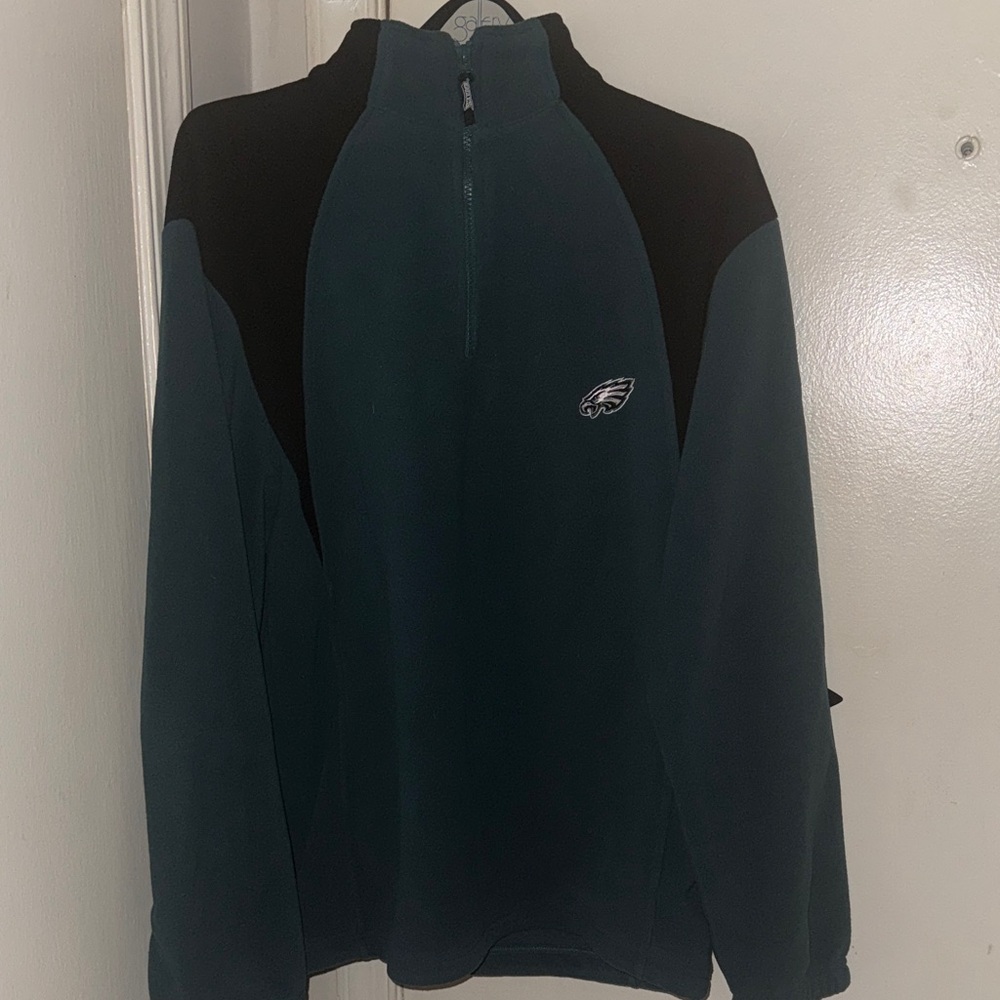 Men’s Philadelphia Eagles Half-Zip Pullover - Dark Green & Black